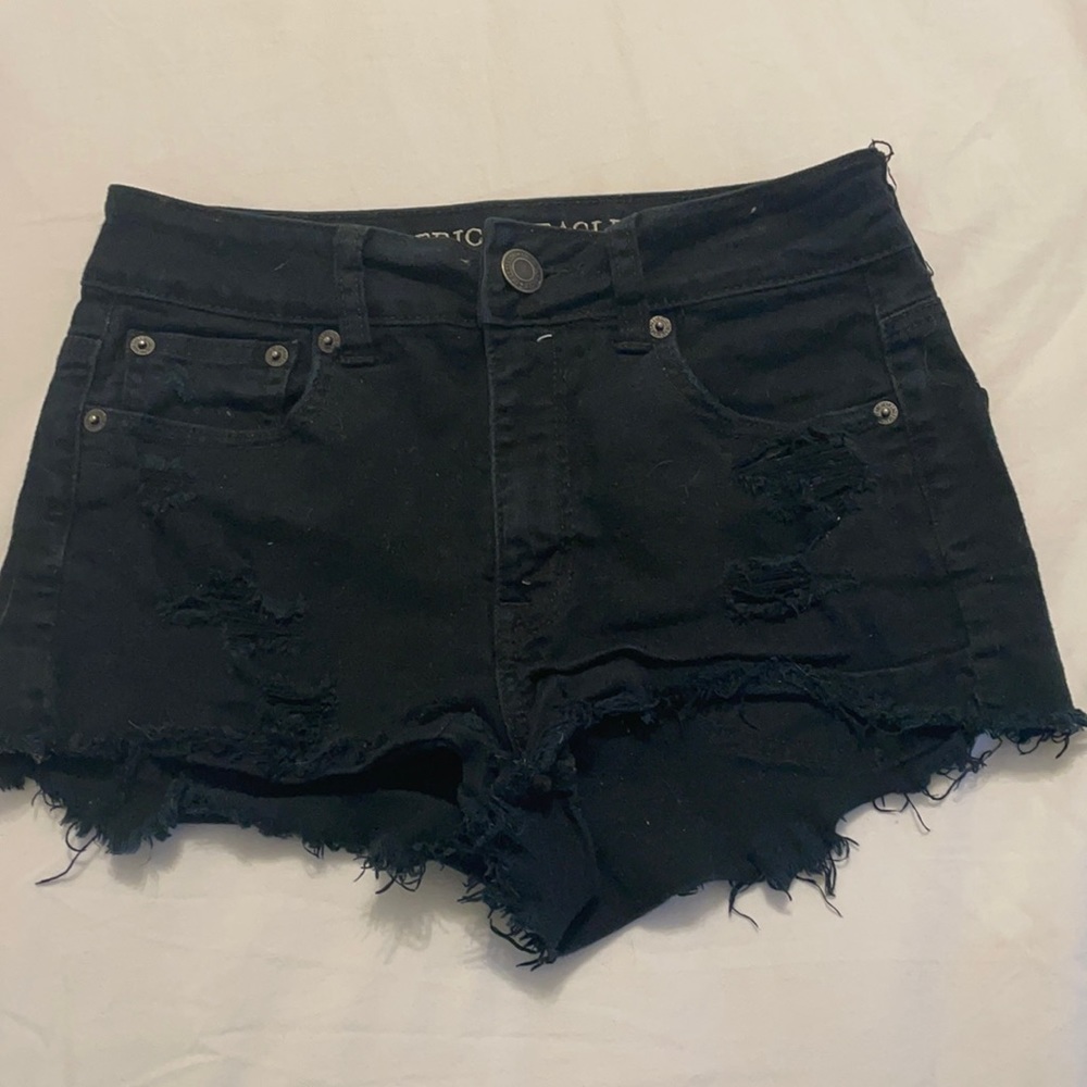Black Jean Shorts